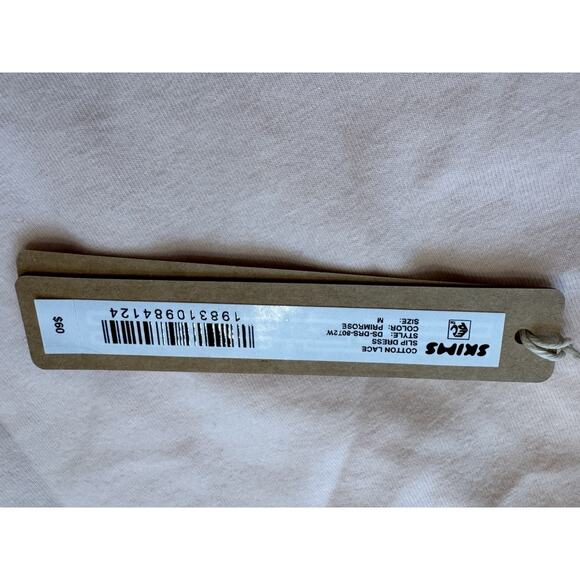 Skims Cotton Lace Slip Dress Primrose Pink New Medium - Picture 8 of 8